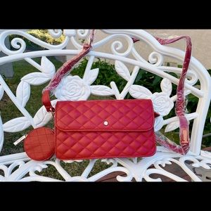 Mail Lili Crossbody Bag, red leather